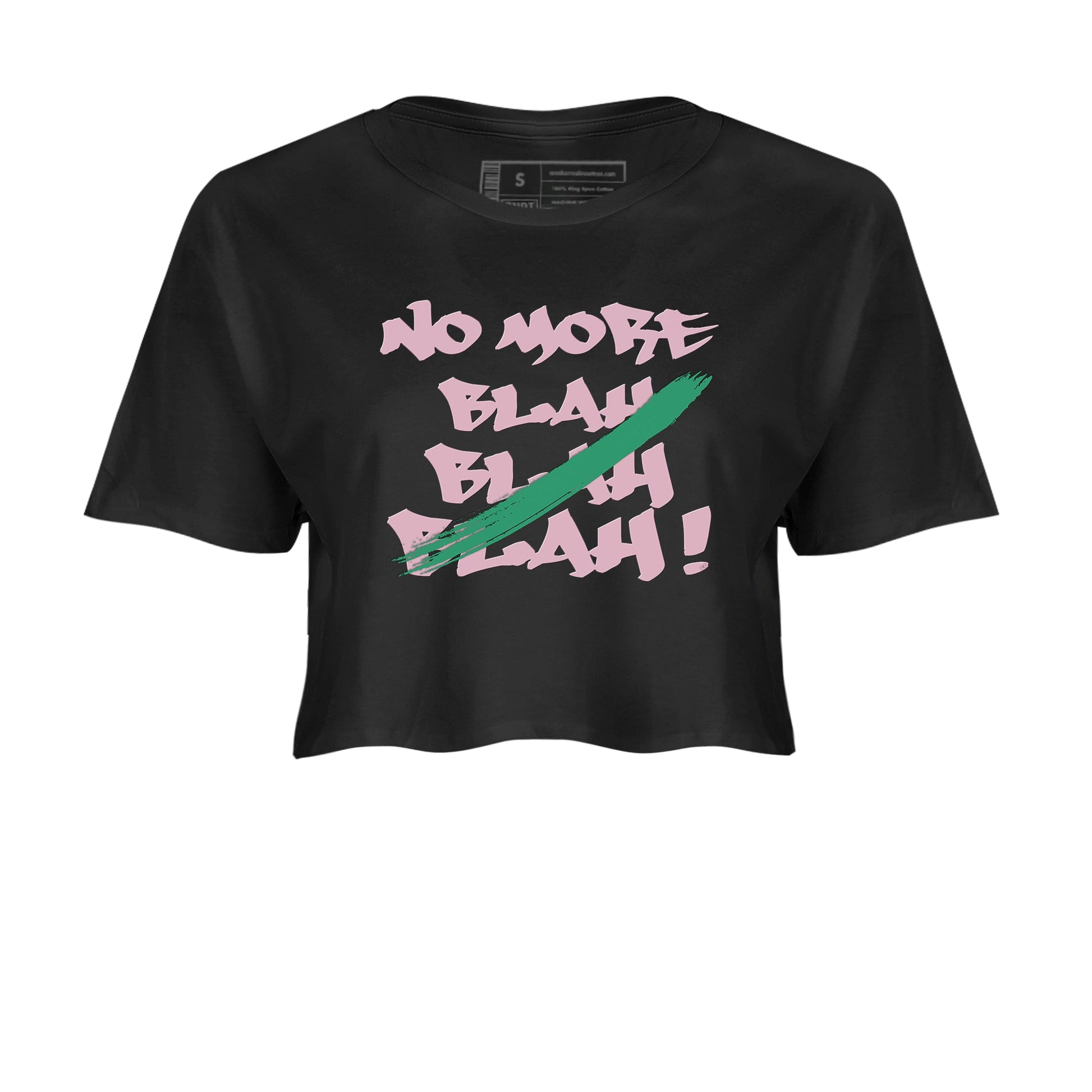 Dunk Medium Soft Pink Malachite shirt to match jordans No More Blah sneaker tees Dunk Medium Soft Pink Malachite SNRT Sneaker Release Tees Black 2 crop length shirt