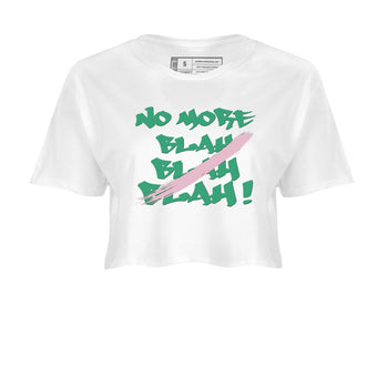 Dunk Medium Soft Pink Malachite shirt to match jordans No More Blah sneaker tees Dunk Medium Soft Pink Malachite SNRT Sneaker Release Tees White 2 crop length shirt