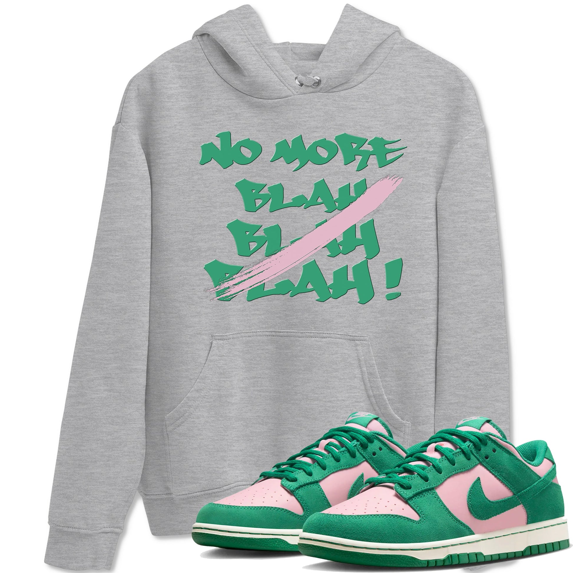 Dunk Medium Soft Pink Malachite shirt to match jordans No More Blah sneaker tees Dunk Medium Soft Pink Malachite SNRT Sneaker Release Tees unisex cotton Heather Grey 1 crew neck shirt