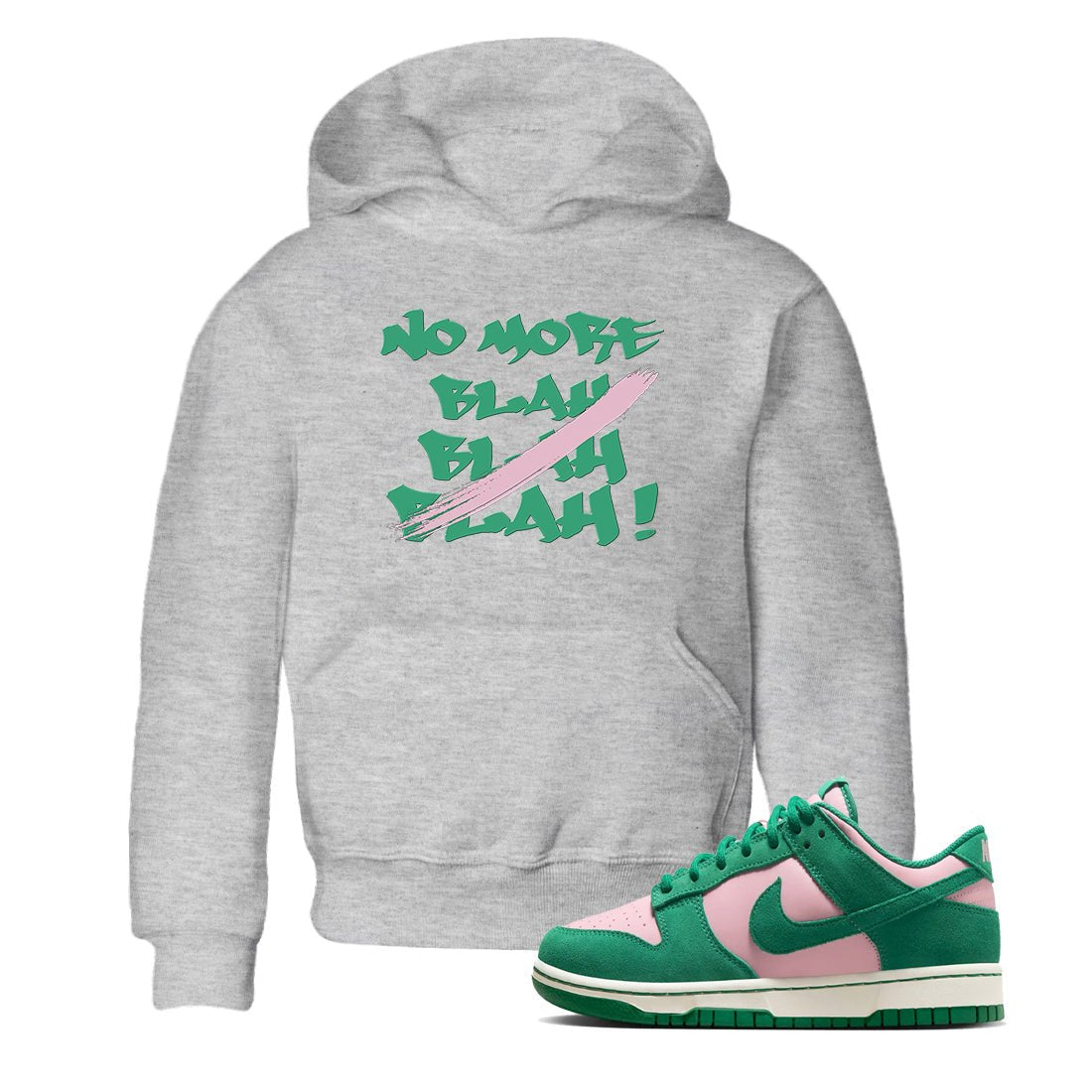Dunk Medium Soft Pink Malachite shirt to match jordans No More Blah sneaker tees Dunk Medium Soft Pink Malachite SNRT sneaker release tees baby toddler Heather Grey 1 cotton Shirt