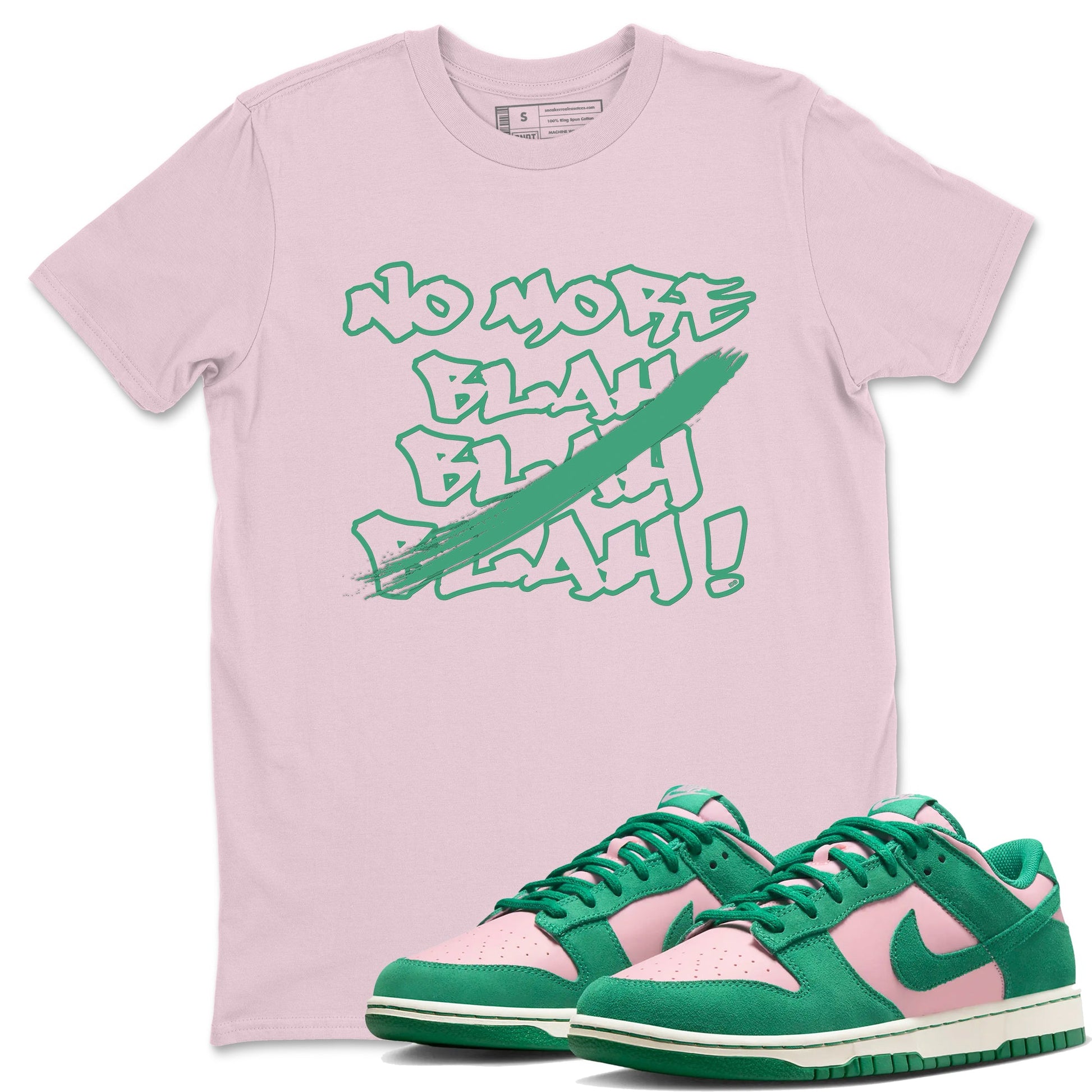 Dunk Medium Soft Pink Malachite shirt to match jordans No More Blah sneaker tees Dunk Medium Soft Pink Malachite SNRT Sneaker Release Tees unisex cotton Pink 1 crew neck shirt