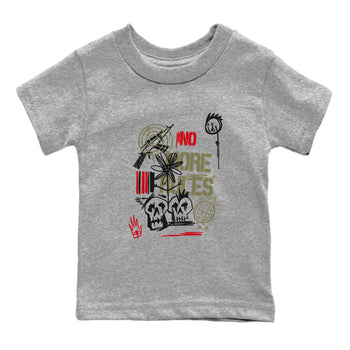 Air Jordan 1 x Travis Scott x Medium Olive shirts to match jordans No More Rules sneaker match tees Air Jordan 1 Travis Scott Medium Olive SNRT Sneaker Tees streetwear brand Baby and Youth Heather Grey 2 cotton tee