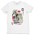 Air Jordan 1 x Travis Scott x Medium Olive shirts to match jordans No More Rules sneaker match tees Air Jordan 1 Travis Scott Medium Olive SNRT Sneaker Tees streetwear brand White 2 unisex cotton tee