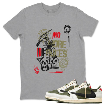 Air Jordan 1 x Travis Scott x Medium Olive shirts to match jordans No More Rules sneaker match tees Air Jordan 1 Travis Scott Medium Olive SNRT Sneaker Tees streetwear brand