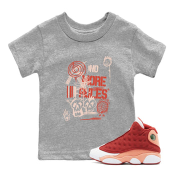 Air Jordan 13 Dune Red shirts to match jordans No More Rules sneaker match tees Air Jordan 13 Dune Red SNRT Sneaker Tees streetwear brand Baby and Youth Heather Grey 1 cotton tee