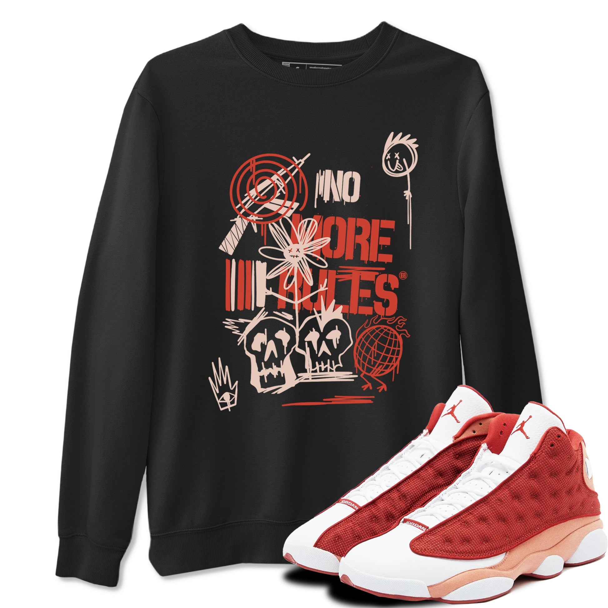 Air Jordan 13 Dune Red shirts to match jordans No More Rules sneaker match tees Air Jordan 13 Dune Red SNRT Sneaker Tees streetwear brand Black 1 unisex cotton tee