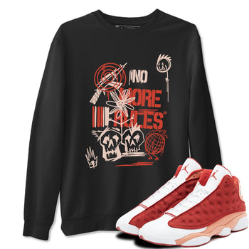 Air Jordan 13 Dune Red shirts to match jordans No More Rules sneaker match tees Air Jordan 13 Dune Red SNRT Sneaker Tees streetwear brand Black 1 unisex cotton tee