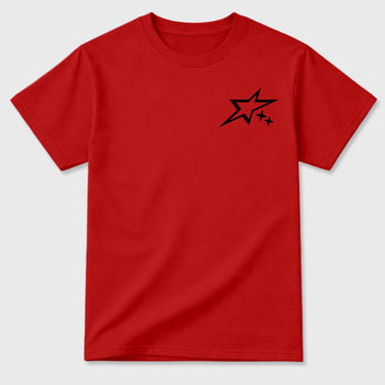 No One Cares Work Harder Graphic T-Shirt sneaker match tee designed for the sneakers, featuring coordinated color options for a perfect streetwear match. Red shirt.