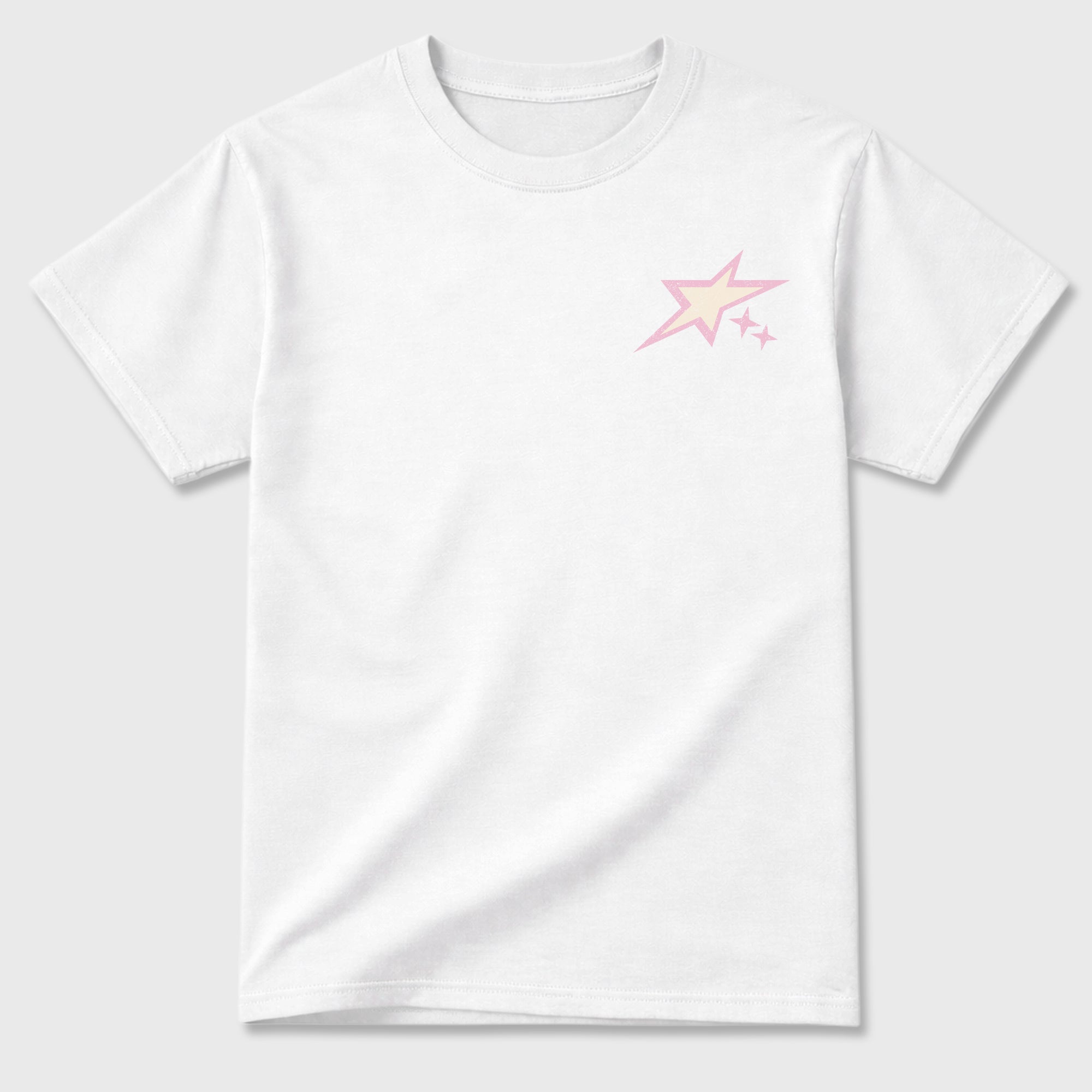 No One Cares Work Harder graphic t-shirt, Double side styled graphic shirts to complete your fit with the 4s Iced Carmine sneakers, shown in White.