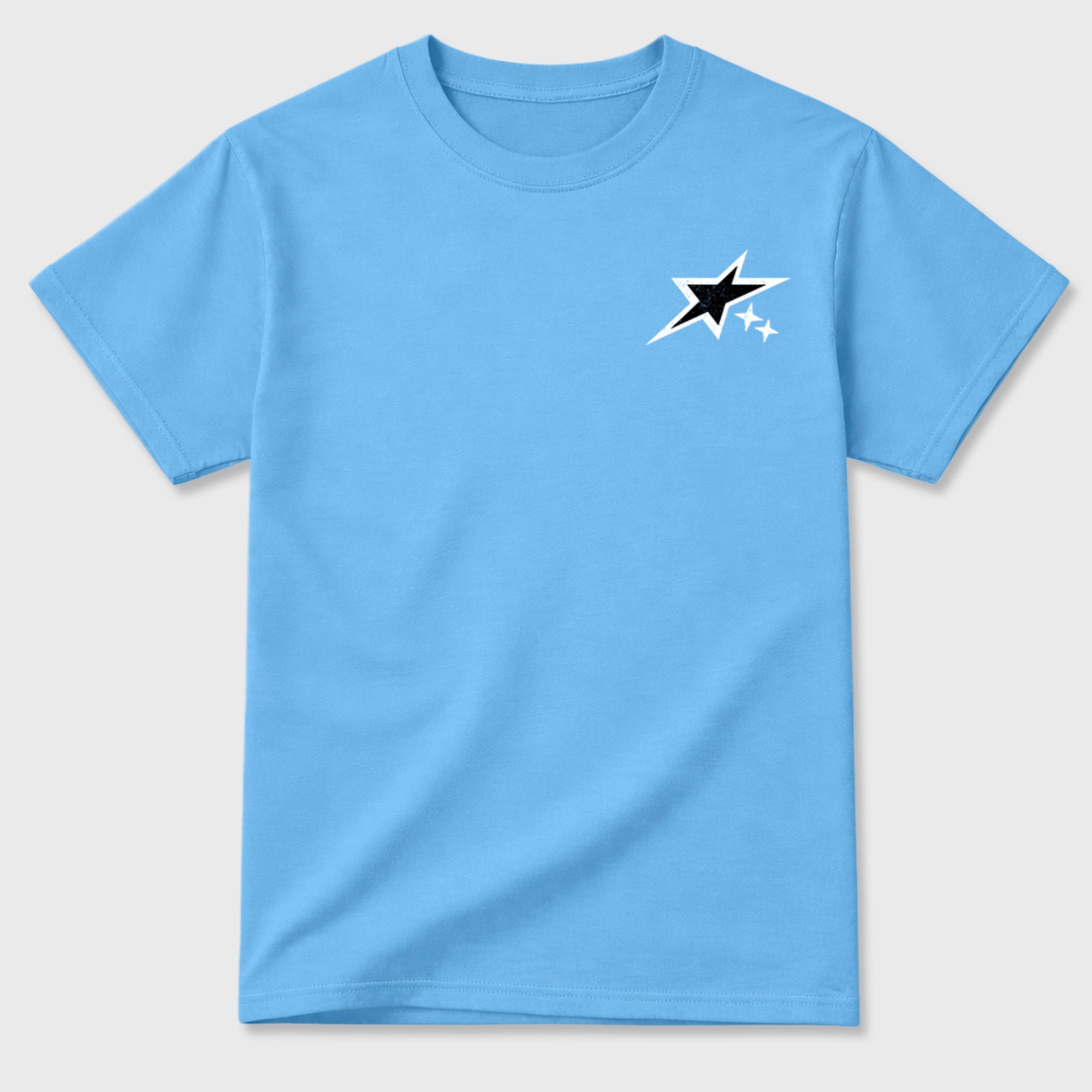 No One Cares Work Harder Graphic T-Shirt sneaker match tee designed for the sneakers, featuring coordinated color options for a perfect streetwear match. Carolina Blue shirt.
