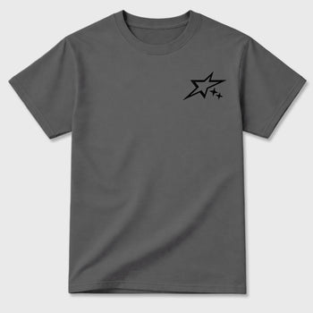 No One Cares Work Harder graphic t-shirt styled to complete your sneaker outfit with the 6s Cap&Gown, shown in Cool Grey.