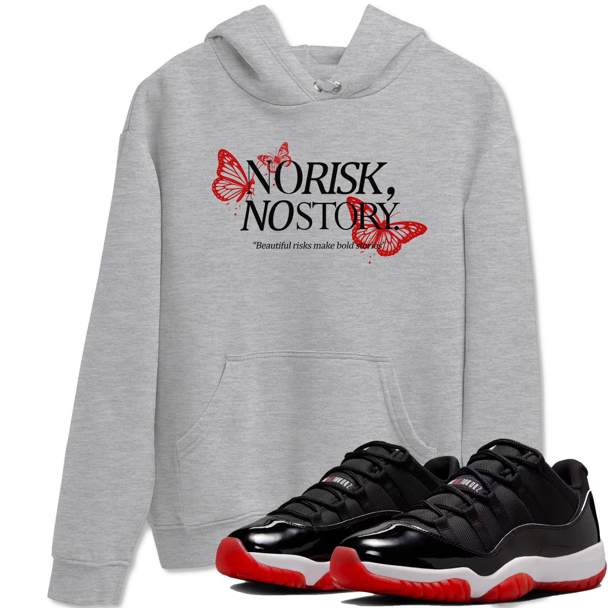 11s Bred shirts to match jordans No Risk No Story sneaker match tees Air Jordan 11 Retro Bred match shoes to clothes SNRT Sneaker Tees unisex cotton Heather Grey 1 shirts