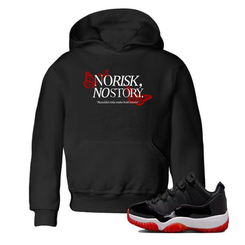 11s Bred shirts to match jordans No Risk No Story sneaker match tees Air Jordan 11 Retro Bred match shoes to clothes SNRT Sneaker Tees Youth Baby Black 1 tee