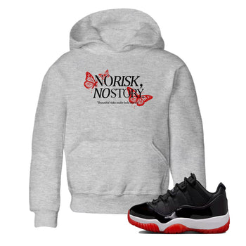 11s Bred shirts to match jordans No Risk No Story sneaker match tees Air Jordan 11 Retro Bred match shoes to clothes SNRT Sneaker Tees Youth Baby Heather Grey 1 tee