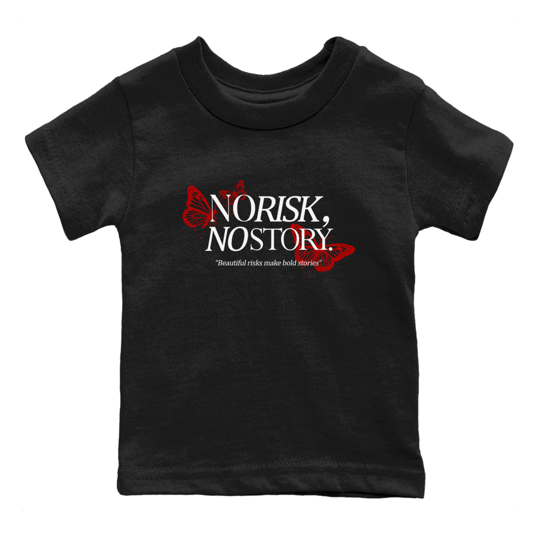 11s Bred shirts to match jordans No Risk No Story sneaker match tees Air Jordan 11 Retro Bred match shoes to clothes SNRT Sneaker Tees Youth Baby Black 2 tee