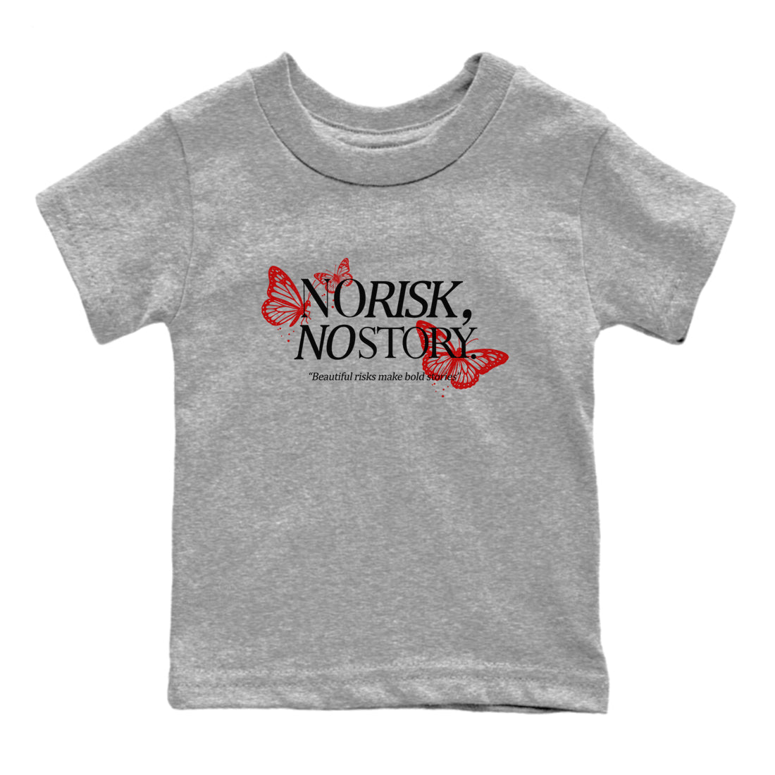 11s Bred shirts to match jordans No Risk No Story sneaker match tees Air Jordan 11 Retro Bred match shoes to clothes SNRT Sneaker Tees Youth Baby Heather Grey 2 tee