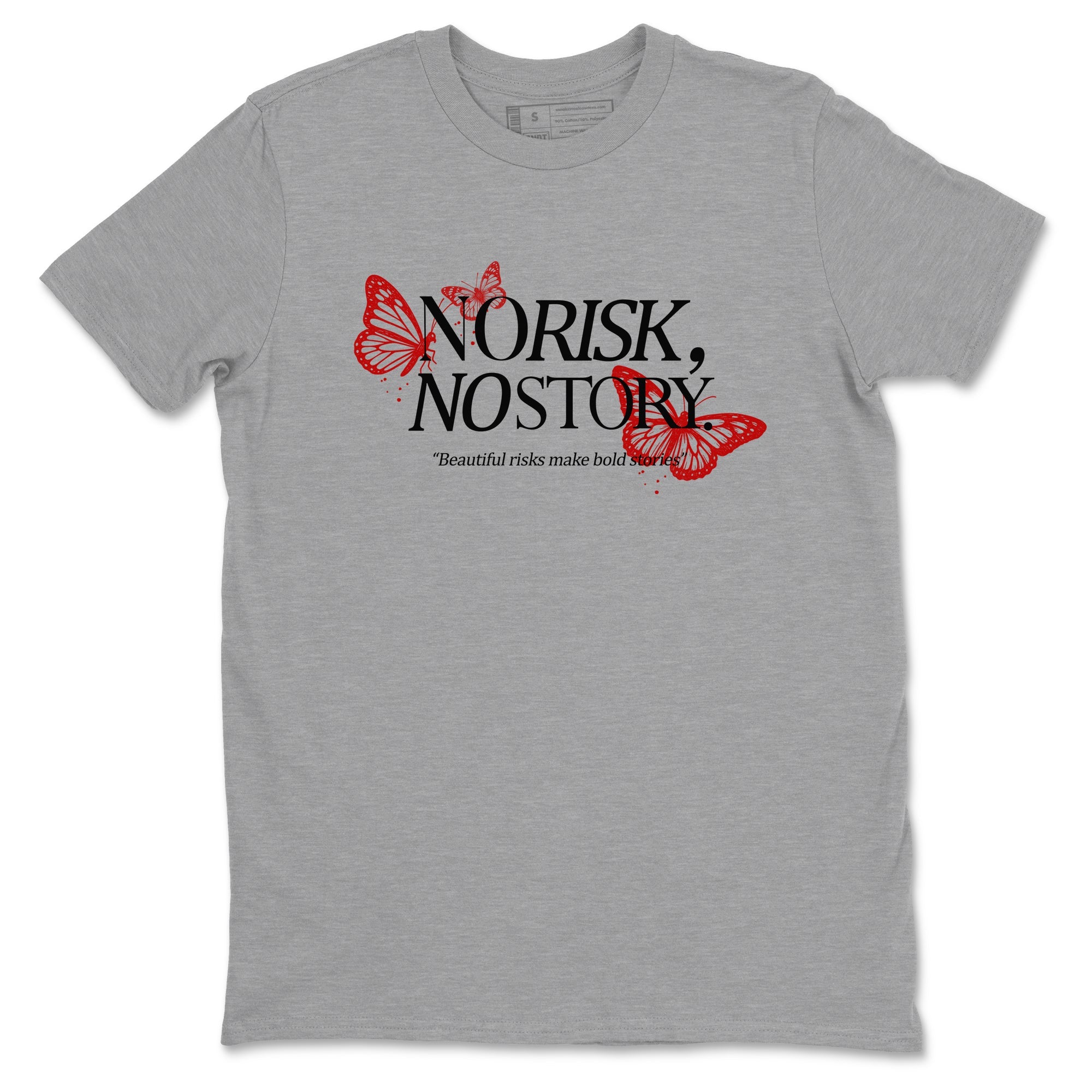 11s Bred shirts to match jordans No Risk No Story sneaker match tees Air Jordan 11 Retro Bred match shoes to clothes SNRT Sneaker Tees unisex cotton Heather Grey 2 shirts