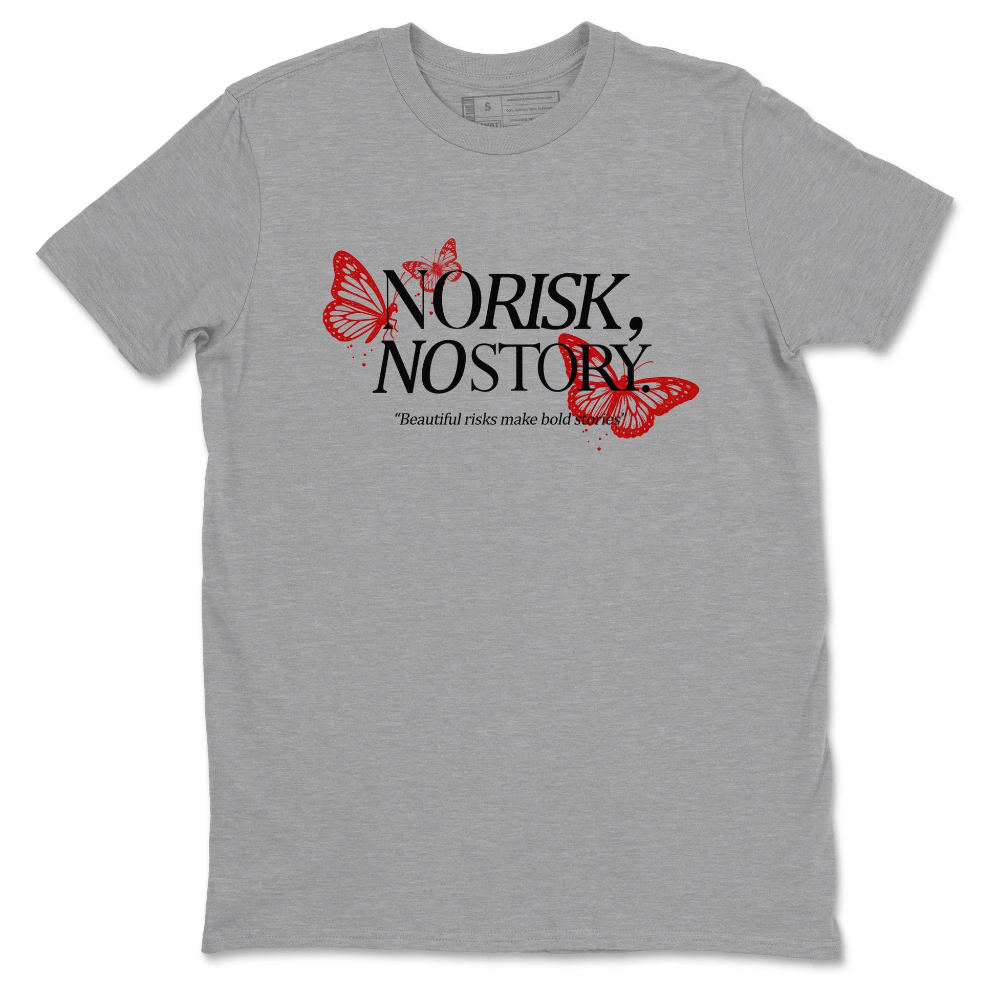 11s Bred shirts to match jordans No Risk No Story sneaker match tees Air Jordan 11 Retro Bred match shoes to clothes SNRT Sneaker Tees unisex cotton Heather Grey 2 shirts