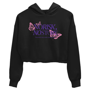 Sneaker match tees – Sneaker Tees To Match Air Jordan 11 Canyon Purple Shoes – No Risk No Story Crop T-Shirt Black 2