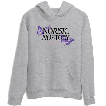 Sneaker match tees – Sneaker Tees To Match Air Jordan 11 Canyon Purple Shoes – No Risk No Story Tee Heather Grey 2