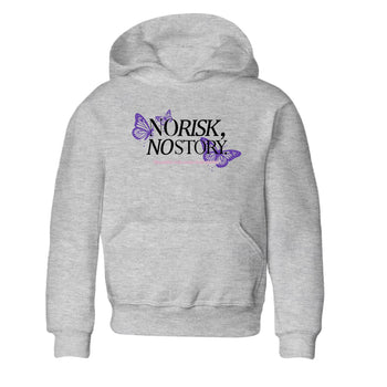 Sneaker match tees – Sneaker Tees To Match Air Jordan 11 Canyon Purple Shoes – No Risk No Story Kids T-Shirt Heather Grey 2