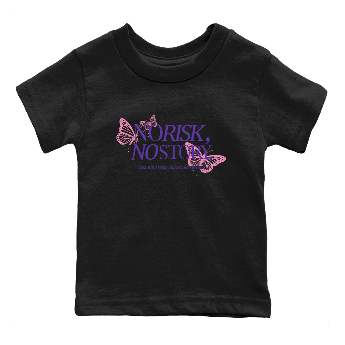 Sneaker match tees – Sneaker Tees To Match Air Jordan 11 Canyon Purple Shoes – No Risk No Story Kids T-Shirt Black 2