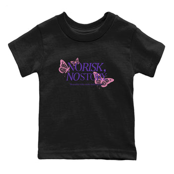 Sneaker match tees – Sneaker Tees To Match Air Jordan 11 Canyon Purple Shoes – No Risk No Story Kids T-Shirt Black 2