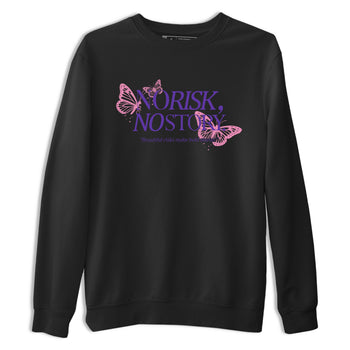 Sneaker match tees – Sneaker Tees To Match Air Jordan 11 Canyon Purple Shoes – No Risk No Story Tee Black 2