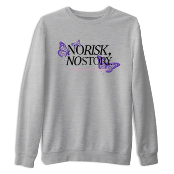 Sneaker match tees – Sneaker Tees To Match Air Jordan 11 Canyon Purple Shoes – No Risk No Story Tee Heather Grey 2