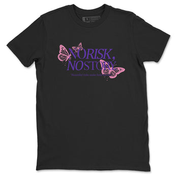 Sneaker match tees – Sneaker Tees To Match Air Jordan 11 Canyon Purple Shoes – No Risk No Story Tee Black 2