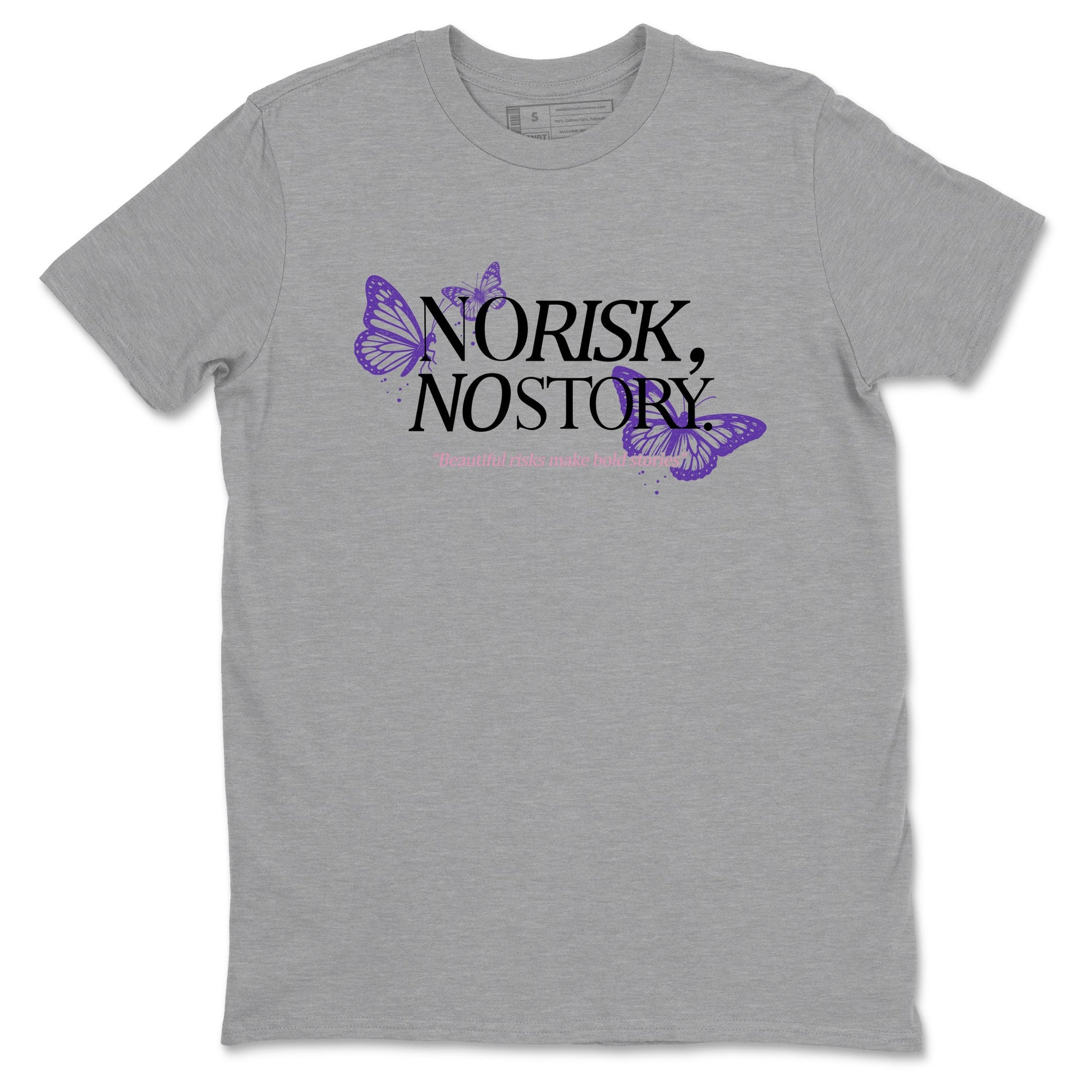 Sneaker match tees – Sneaker Tees To Match Air Jordan 11 Canyon Purple Shoes – No Risk No Story Tee Heather Grey 2