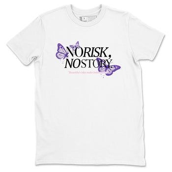 Sneaker match tees – Sneaker Tees To Match Air Jordan 11 Canyon Purple Shoes – No Risk No Story Tee White 2