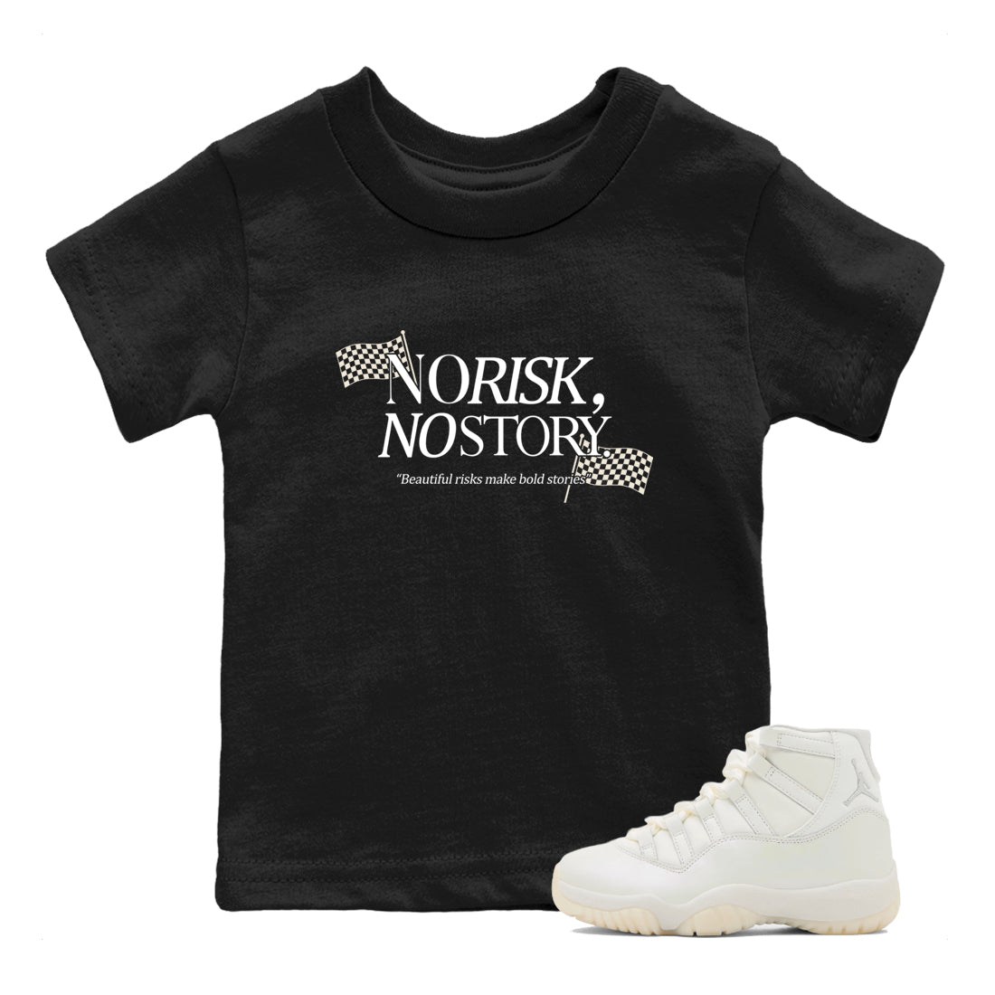No Risk No Story SNRT Sneaker Tees Kids - Air Jordan 11 Pearl - SNRT Sneaker T-shirts