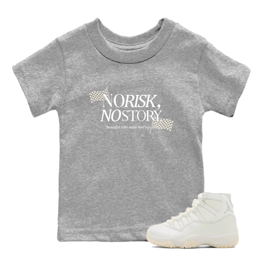 No Risk No Story SNRT Sneaker Tees Kids - Air Jordan 11 Pearl - SNRT Sneaker T-shirts