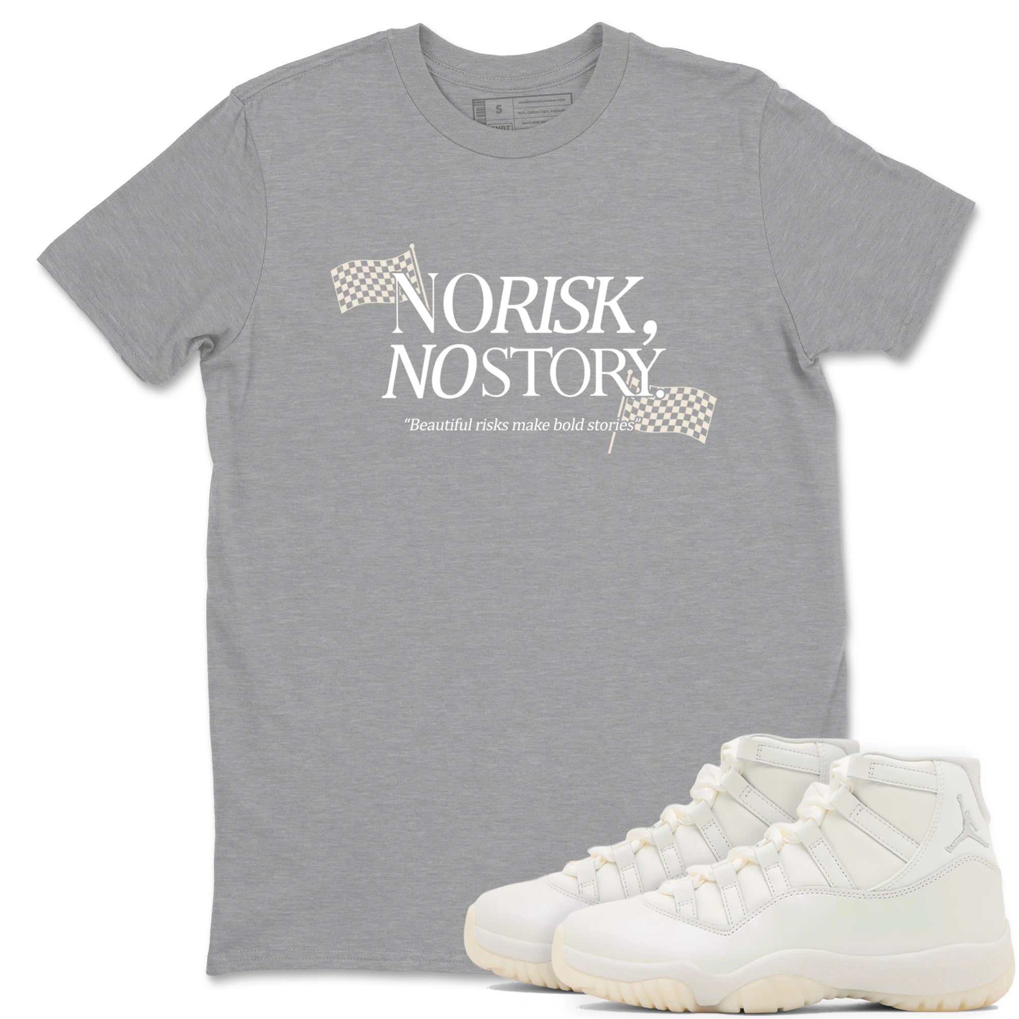 No Risk No Story SNRT Sneaker Tees - Air Jordan 11 Pearl - SNRT Sneaker T-shirts