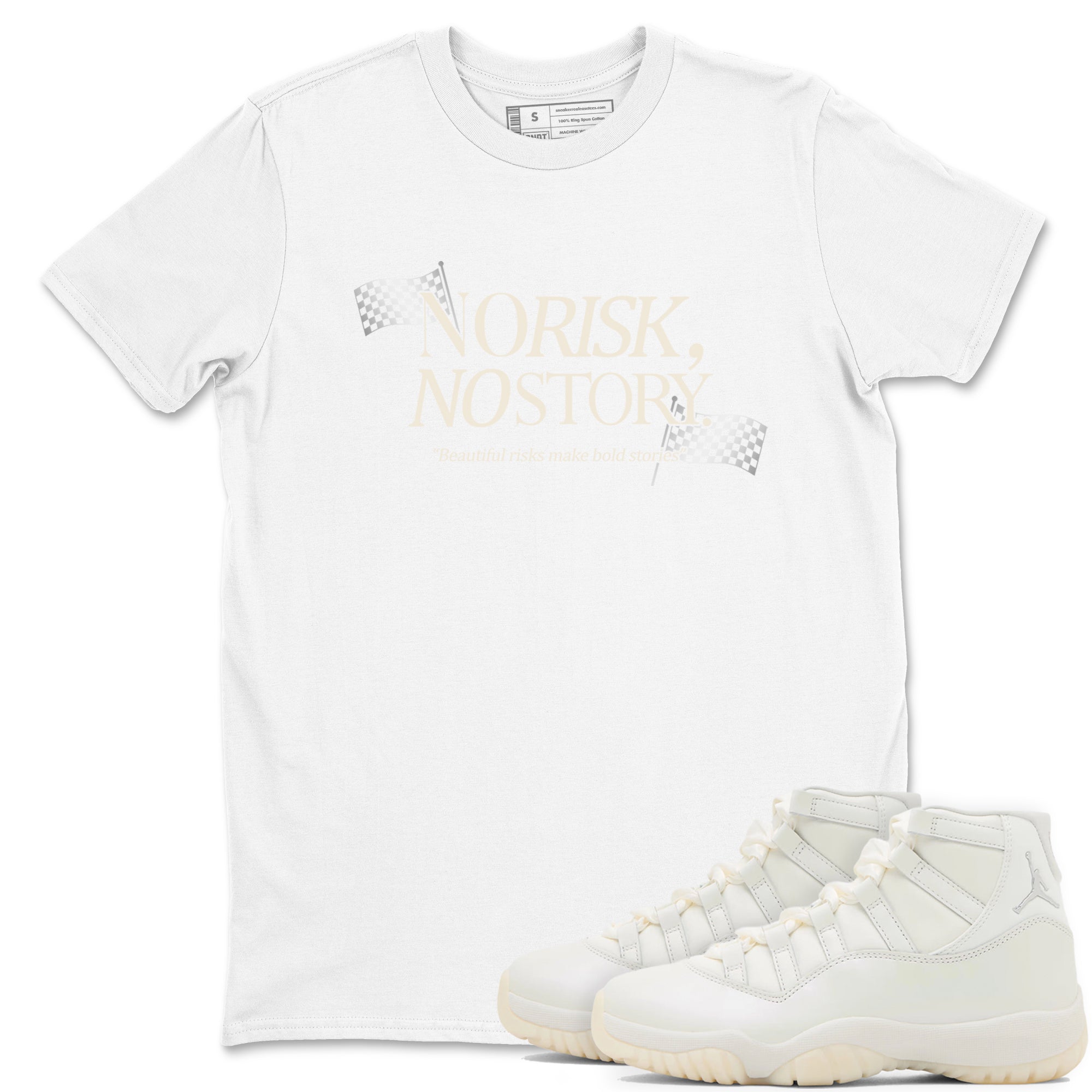 No Risk No Story SNRT Sneaker Tees - Air Jordan 11 Pearl - SNRT Sneaker T-shirts