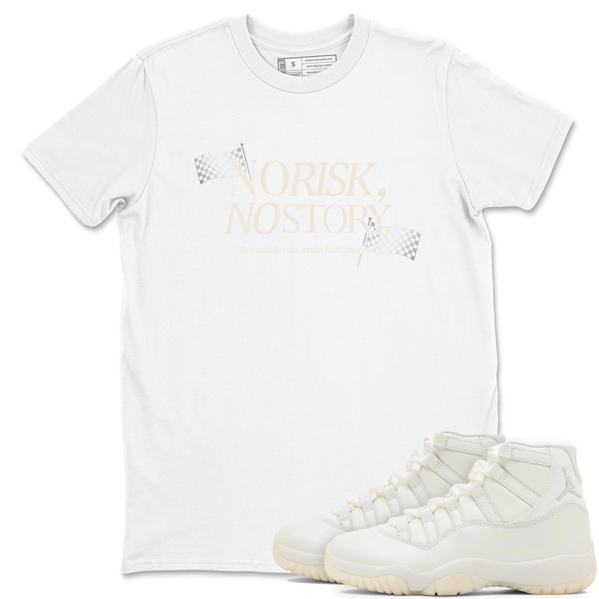 No Risk No Story SNRT Sneaker Tees - Air Jordan 11 Pearl - SNRT Sneaker T-shirts