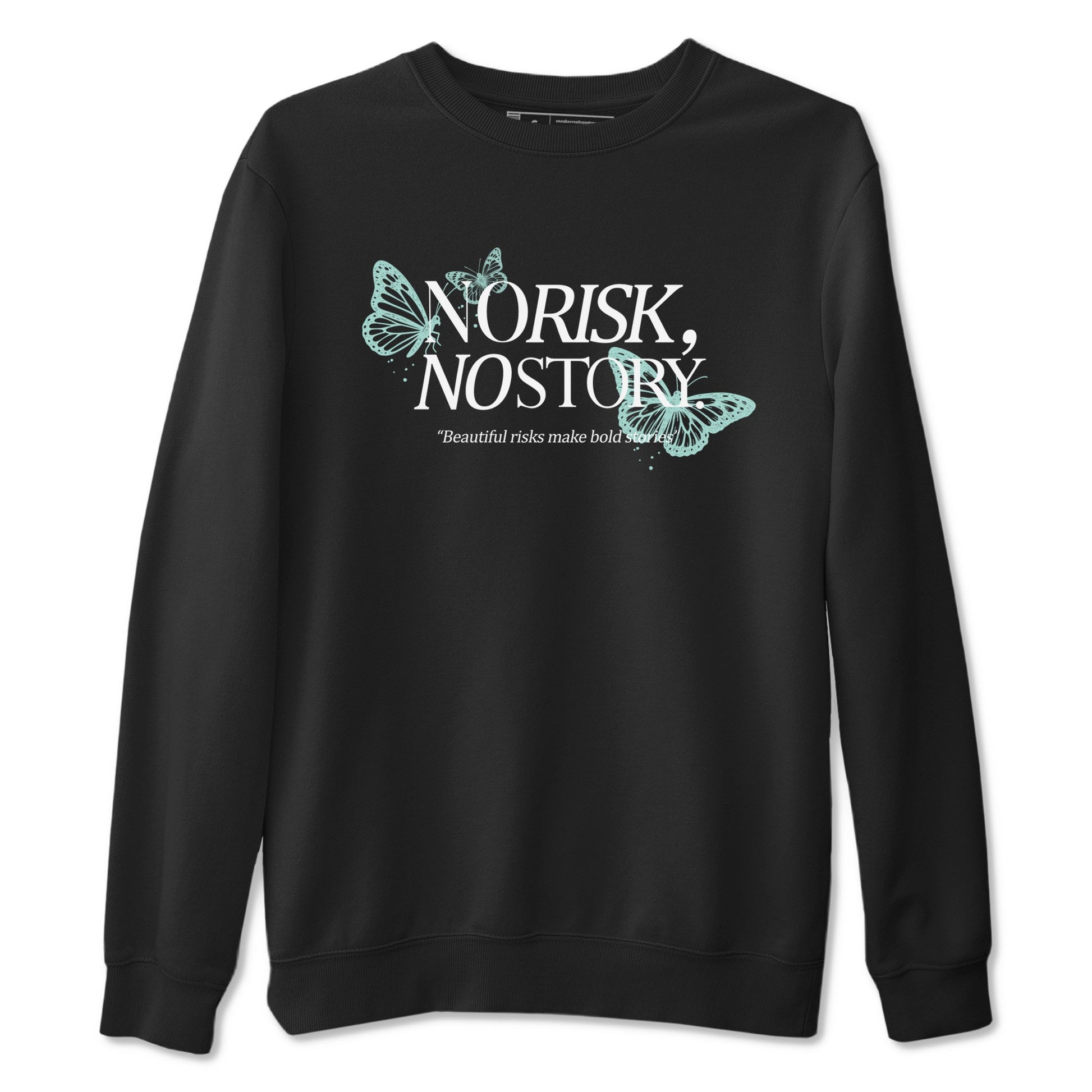No Risk No Story sneaker match t-shirt styled to complete your fit with the Air Jordan 11 Igloo sneakers, shown in Black 2.