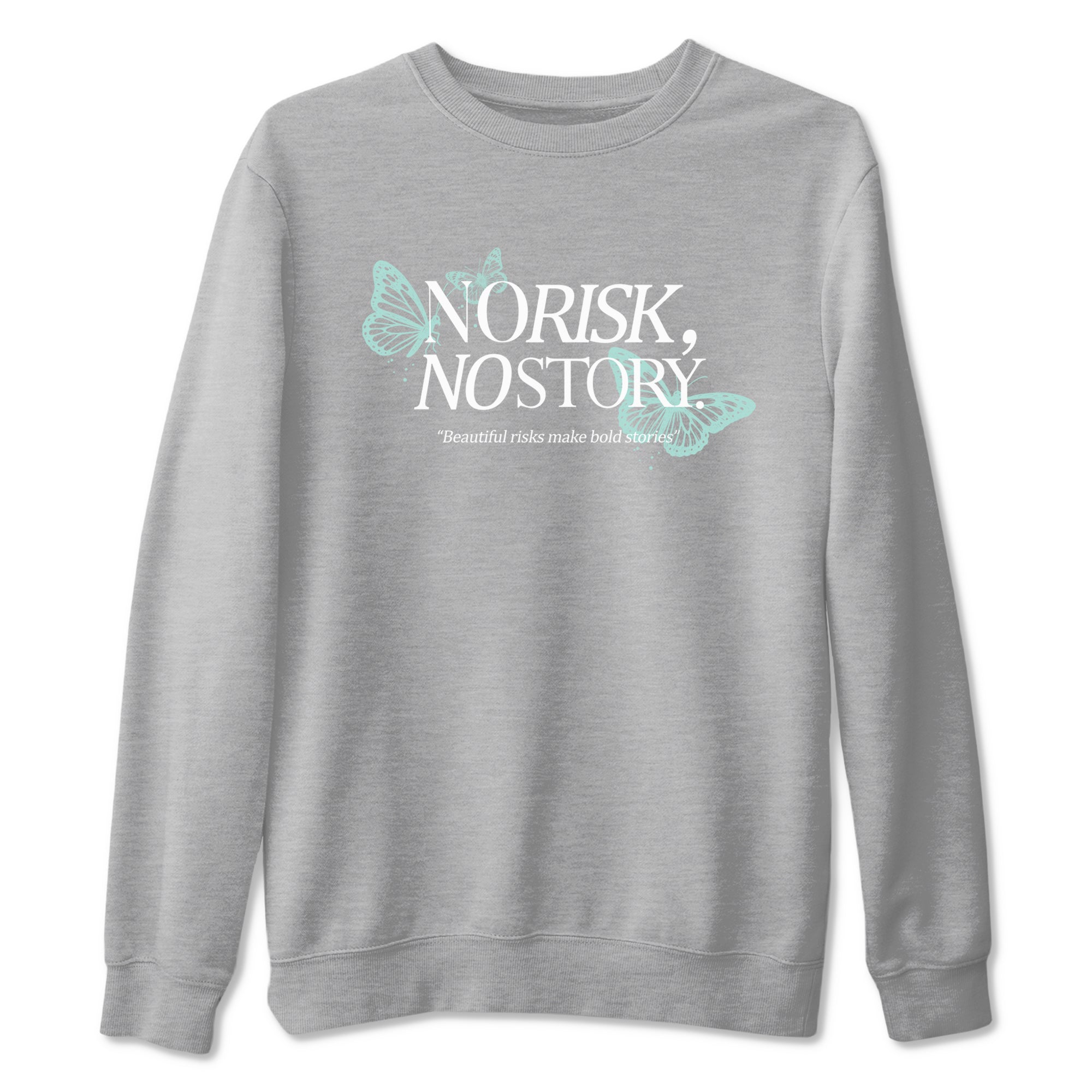 No Risk No Story sneaker match t-shirt styled to complete your fit with the Air Jordan 11 Igloo sneakers, shown in Heather Grey 2.