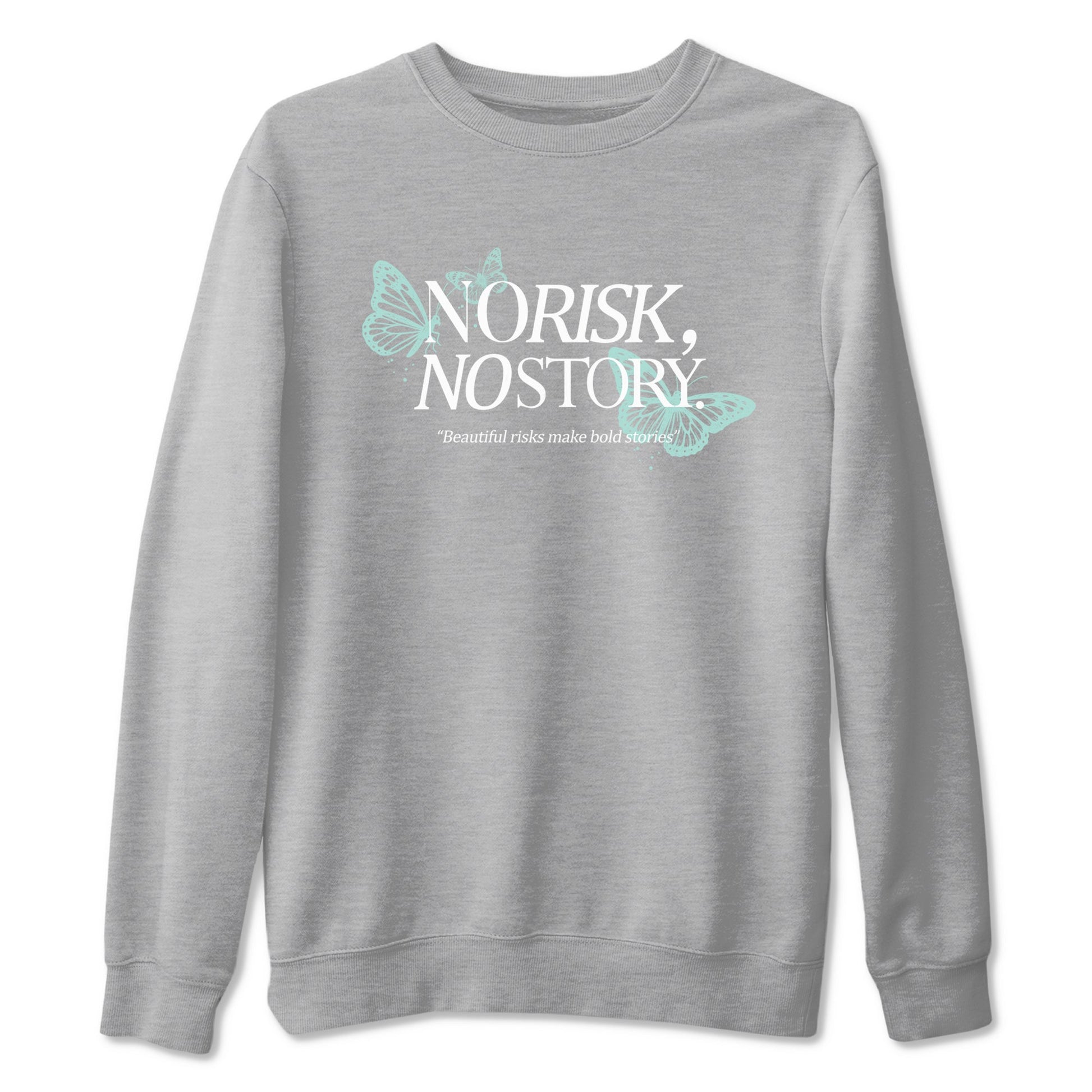 No Risk No Story sneaker match t-shirt styled to complete your fit with the Air Jordan 11 Igloo sneakers, shown in Heather Grey 2.