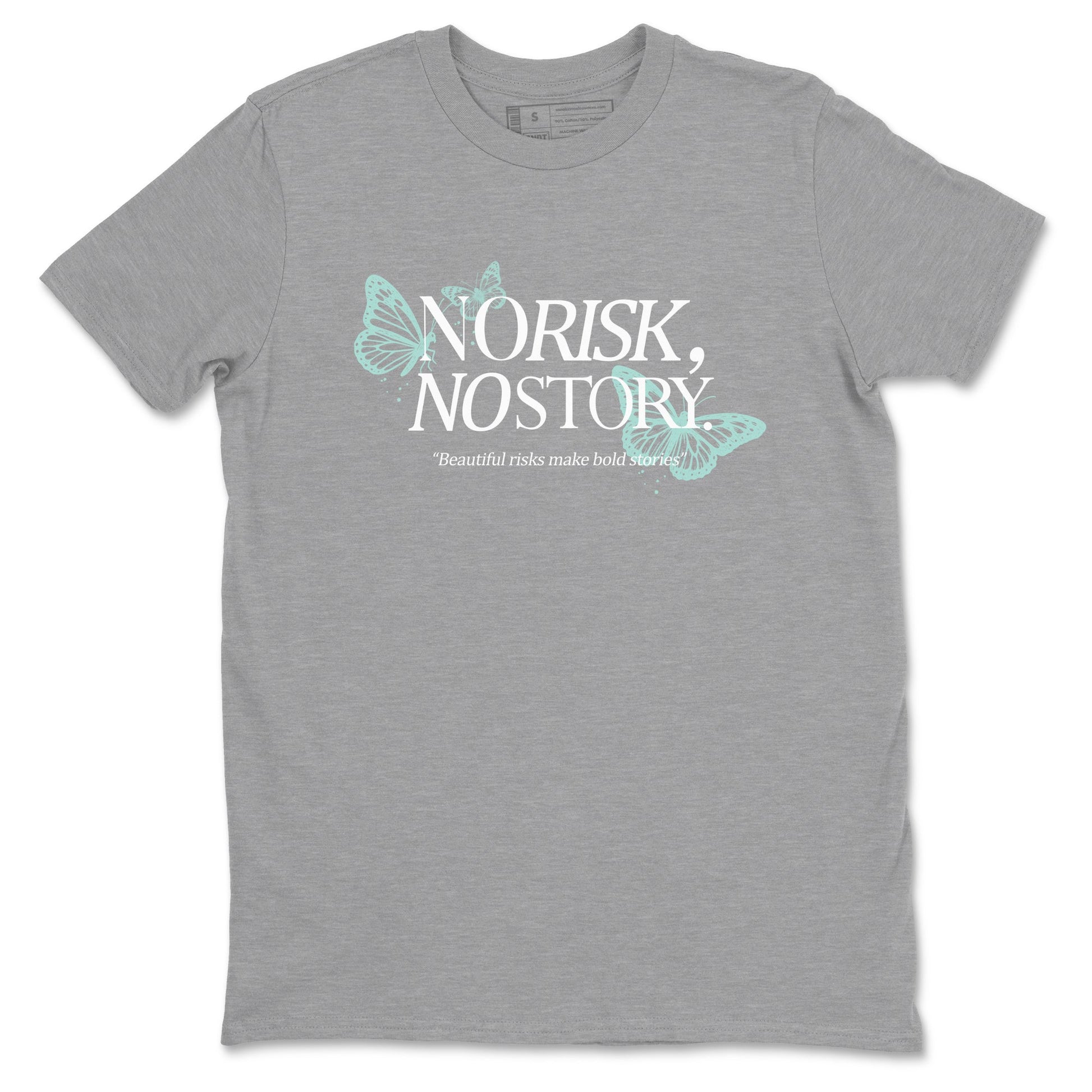 No Risk No Story sneaker match t-shirt styled to complete your fit with the Air Jordan 11 Igloo sneakers, shown in Heather Grey 2.