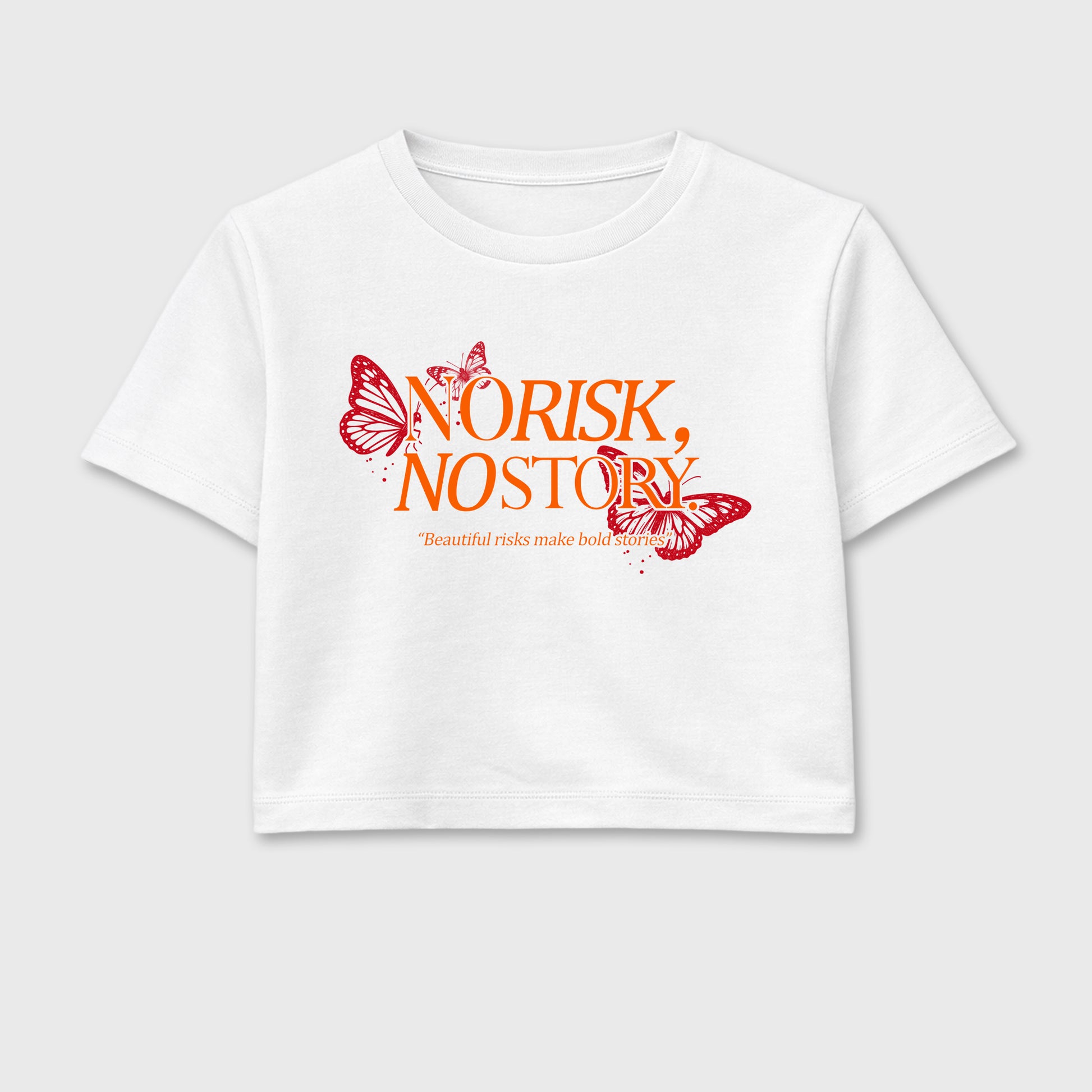 Sneaker match tees – Sneaker Tees To Match Air Jordan 3 Orange Citrus Shoes – No Risk No Story Crop T-Shirt White 2