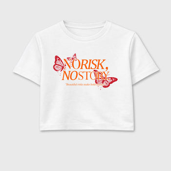 Sneaker match tees – Sneaker Tees To Match Air Jordan 3 Orange Citrus Shoes – No Risk No Story Crop T-Shirt White 2