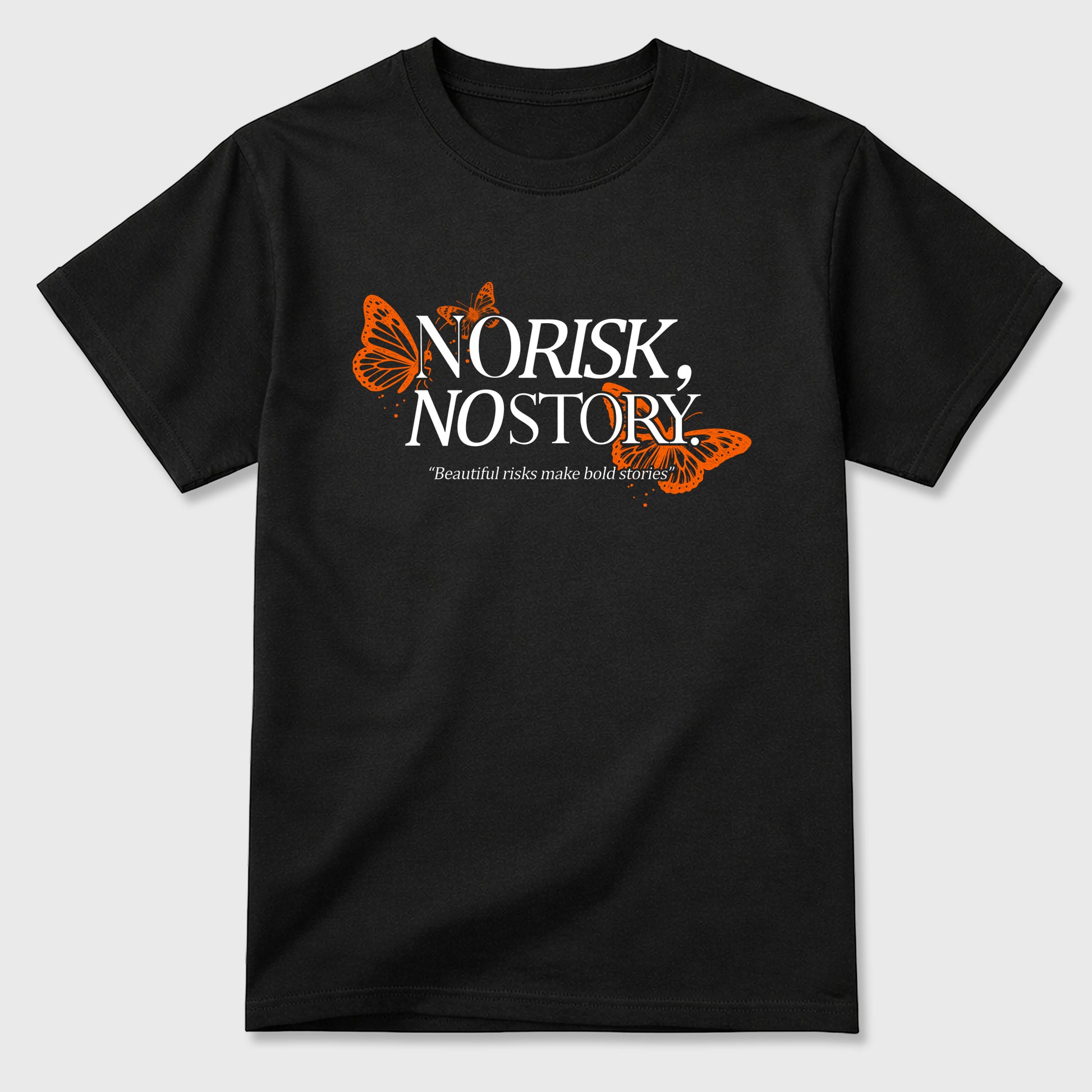 Sneaker match tees – Sneaker Tees To Match Air Jordan 3 Orange Citrus Shoes – No Risk No Story Tee Black 2