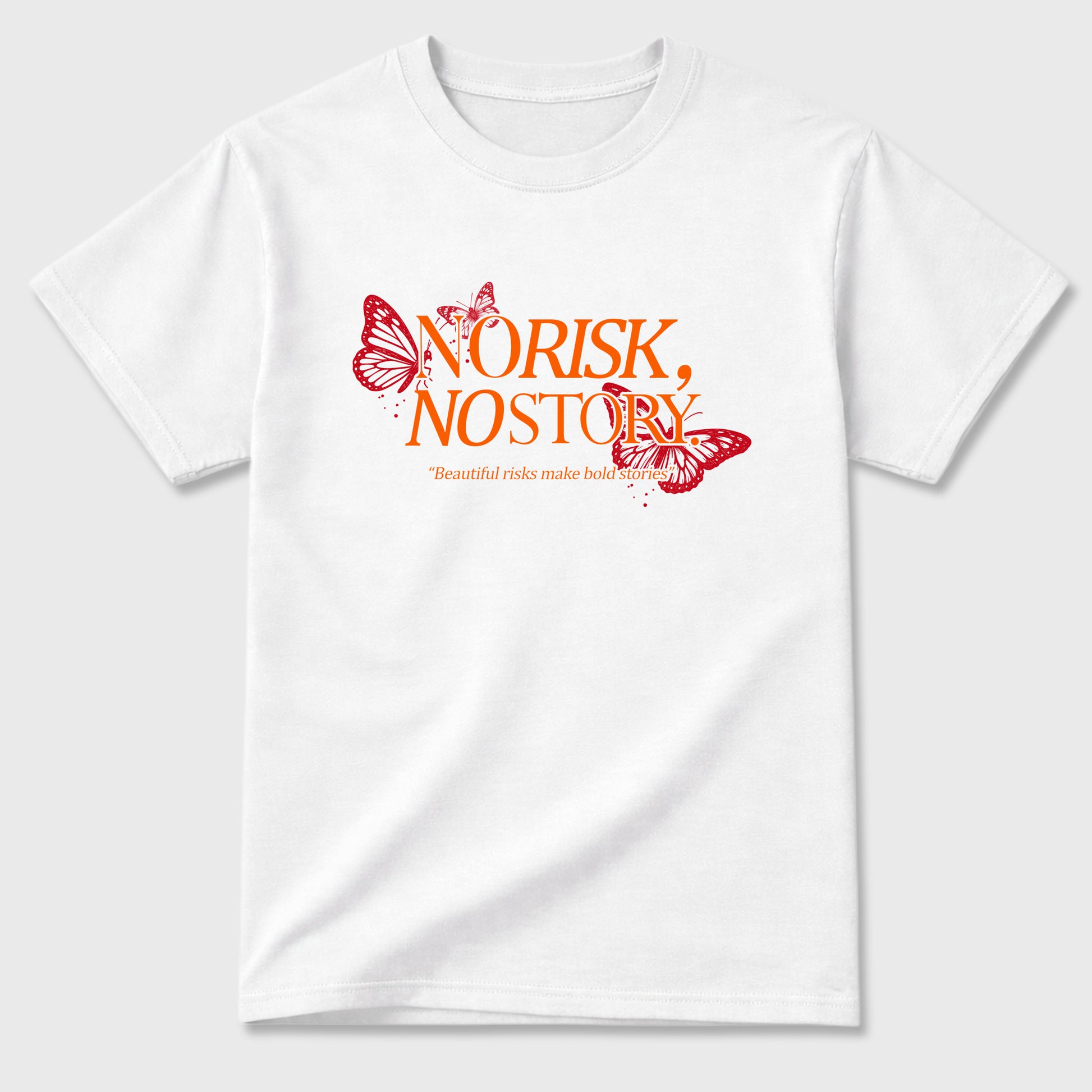 Sneaker match tees – Sneaker Tees To Match Air Jordan 3 Orange Citrus Shoes – No Risk No Story Tee White 2