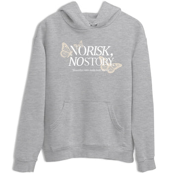 No Risk No Story sneaker match t-shirt styled to complete your fit with the Air Jordan 3 Pure Money sneakers, shown in Heather Grey 2.
