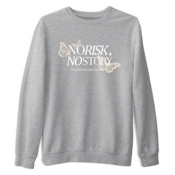 No Risk No Story sneaker match t-shirt styled to complete your fit with the Air Jordan 3 Pure Money sneakers, shown in Heather Grey 2.