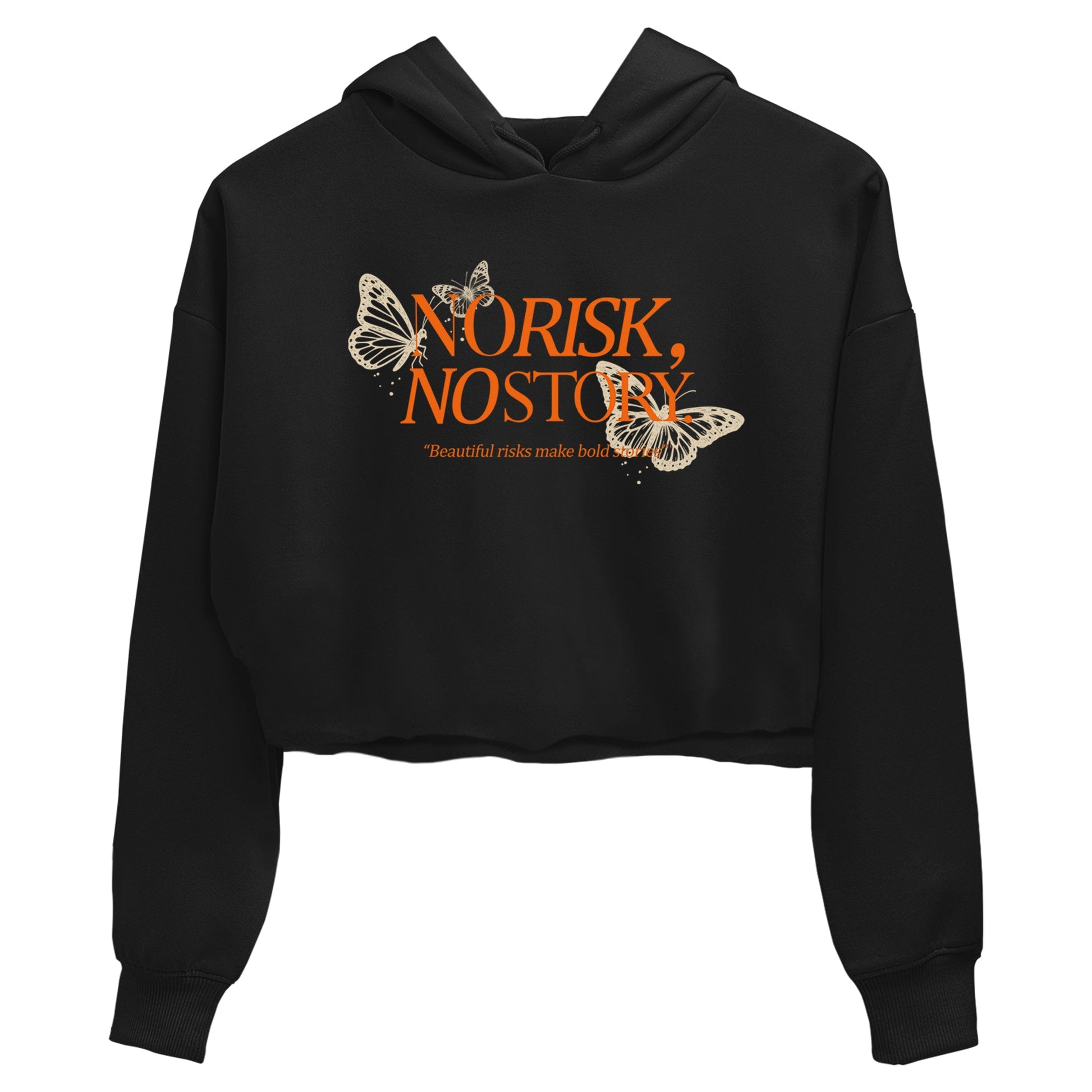 No Risk No Story womens crop tee made to vibe with the Air Jordan 3 Starfish sneakers — the perfect match in Black 2.