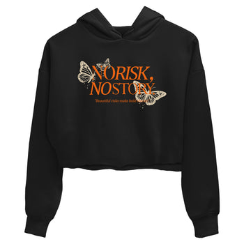No Risk No Story womens crop tee made to vibe with the Air Jordan 3 Starfish sneakers — the perfect match in Black 2.