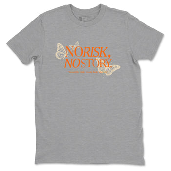 No Risk No Story sneaker match t-shirt styled to complete your fit with the Air Jordan 3 Starfish sneakers, shown in Heather Grey 2.